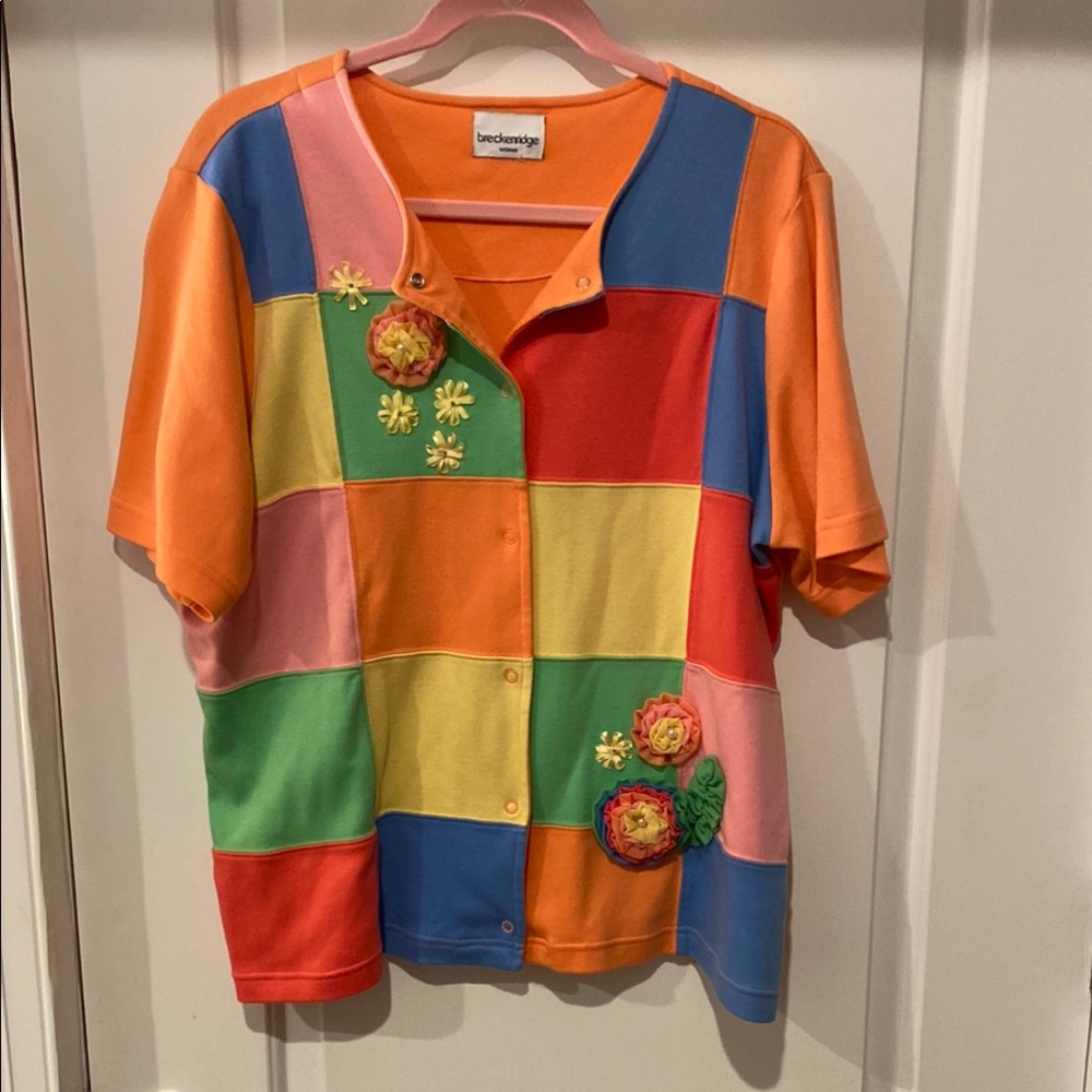 Patchwork Vintage Snap Blouse